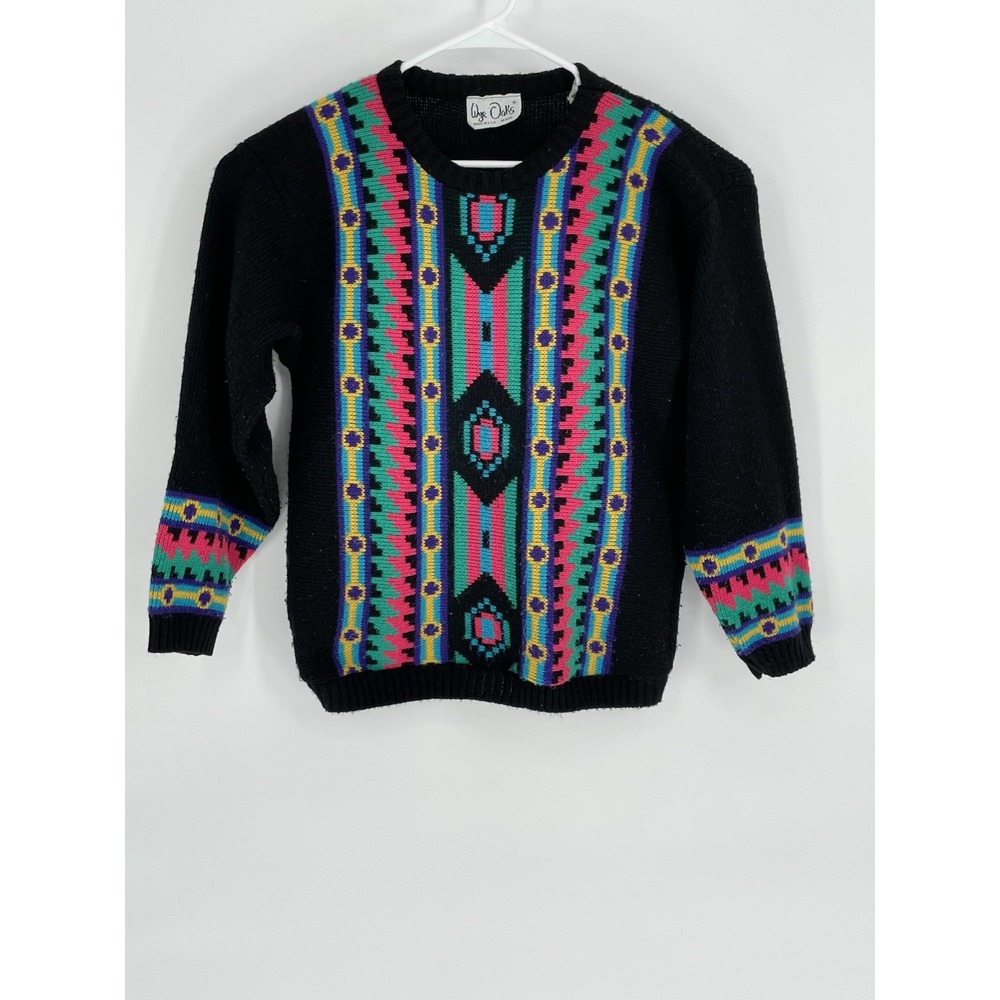 VTG Wye Oaks Womens Medium (?) Sweater‎ Aztec Boho Hippie USA